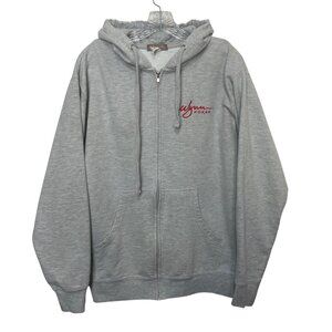 Wynn Las Vegas Poker Zip Front Hoodie Sweatshirt Large Gray